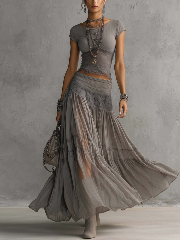 Caterina – Zestaw eteryczny w stylu boho couture