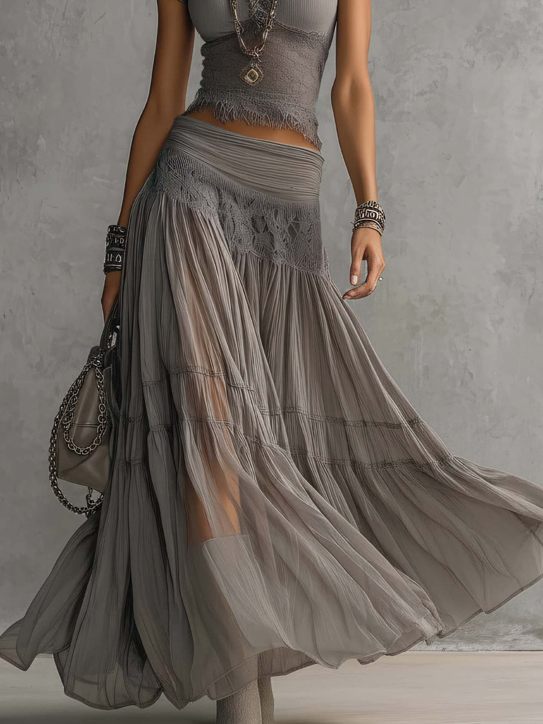 Caterina – Zestaw eteryczny w stylu boho couture