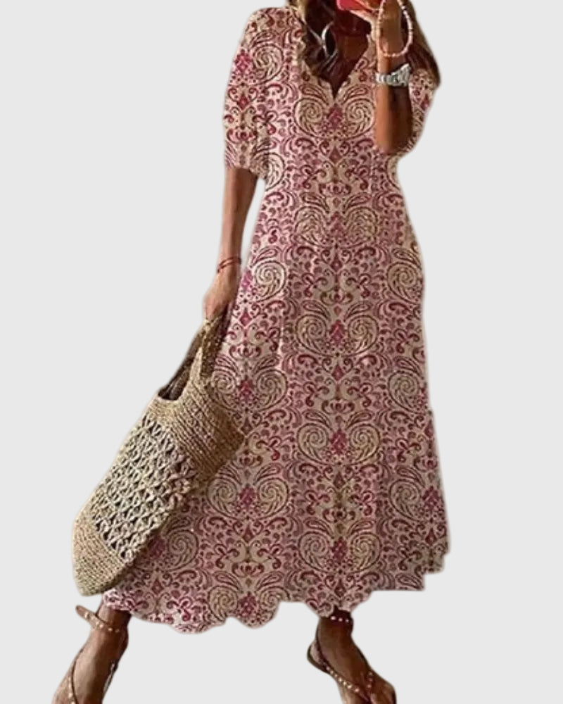 Amalia | Letnia sukienka maxi w stylu boho vintage