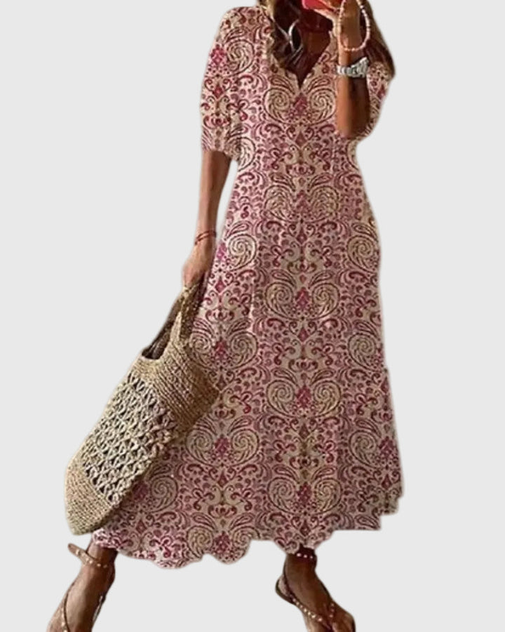 Amalia | Letnia sukienka maxi w stylu boho vintage