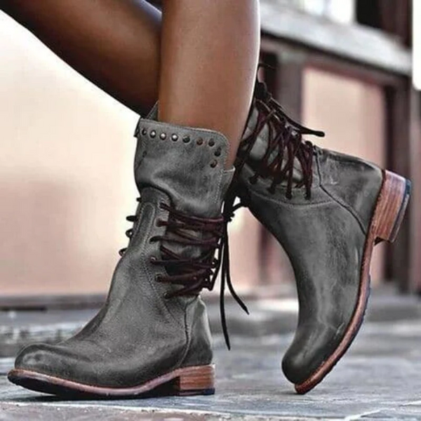 Ciss™ Kozaki sznurowane w stylu vintage