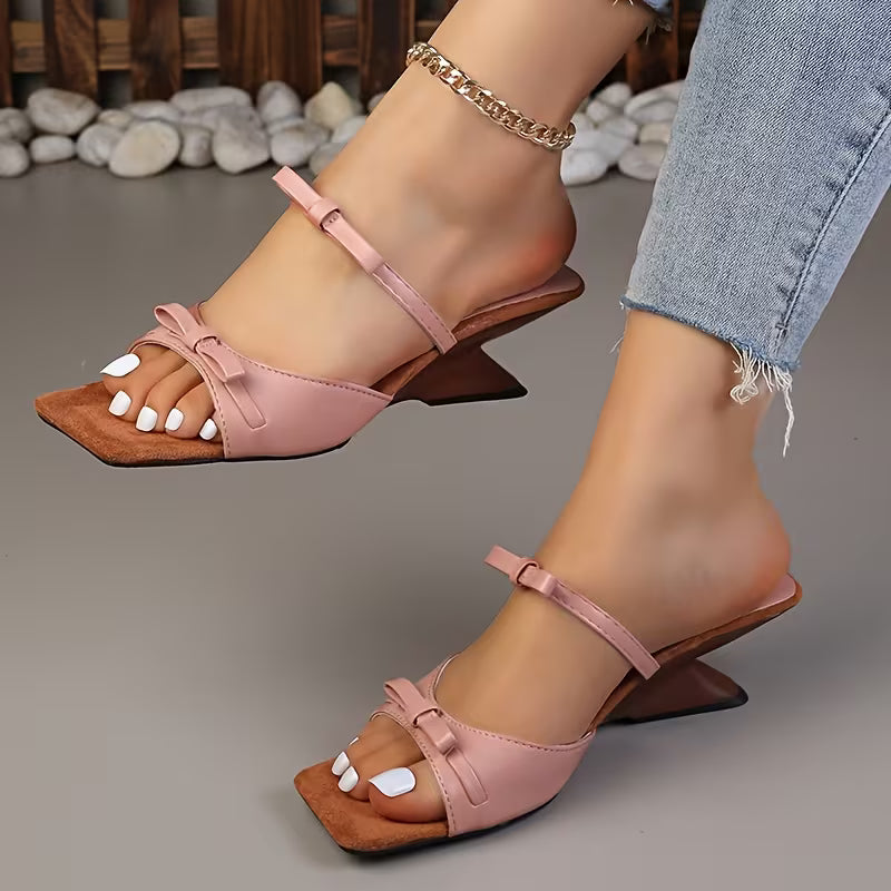 Valentina Buty slingback na obcasie – elegancki akcent w kokardzie