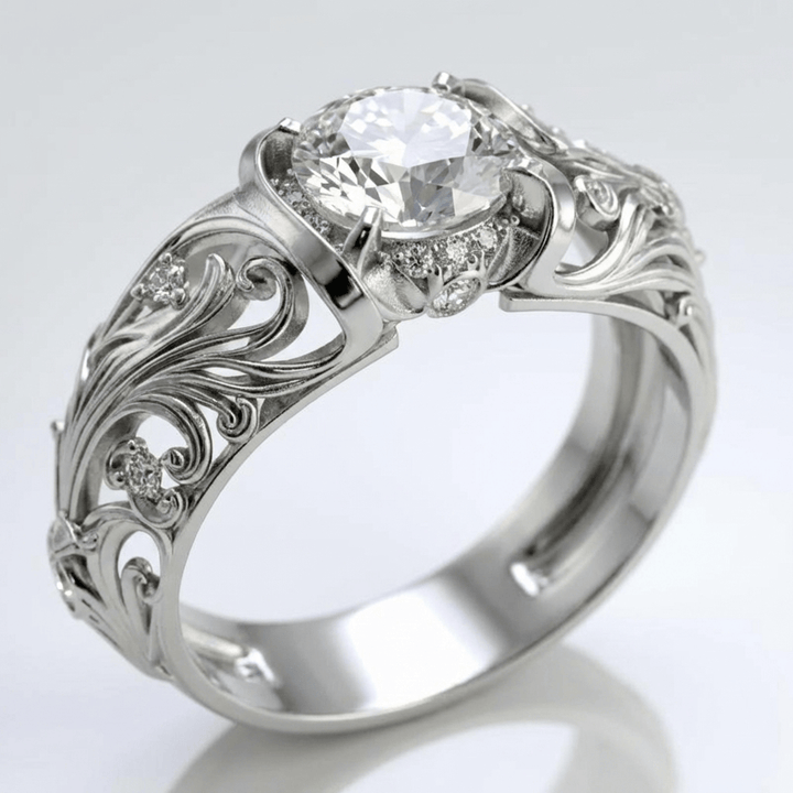 Ponadczasowy srebrny pierścionek w stylu vintage