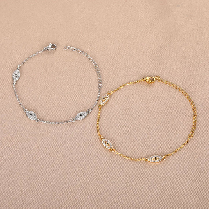 Diamentowa bransoletka z okiem ochronnym – błyszczący amulet ochronny