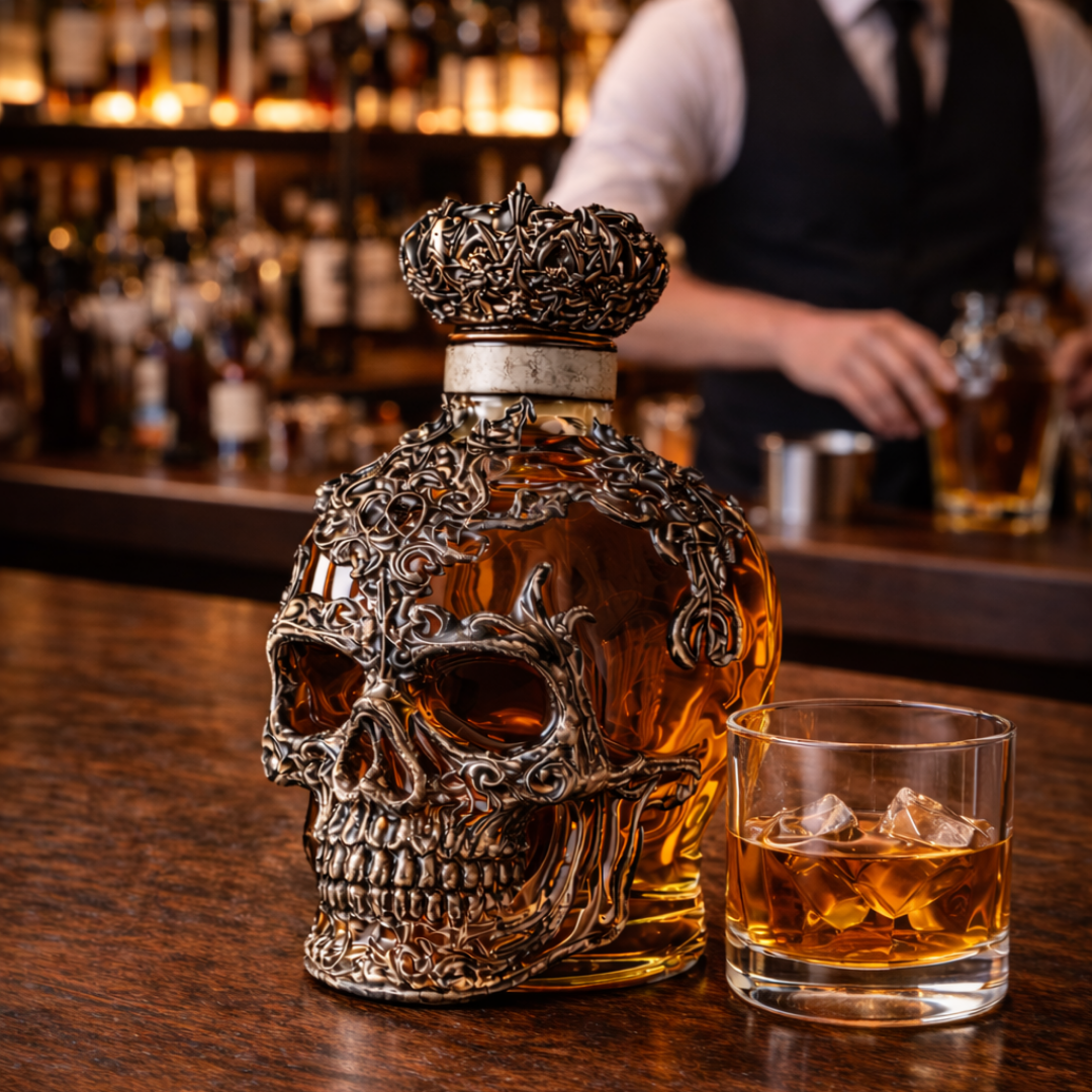 Butelka whisky – edycja czaszek