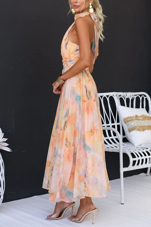 Abigail | Sukienka maxi z nadrukiem