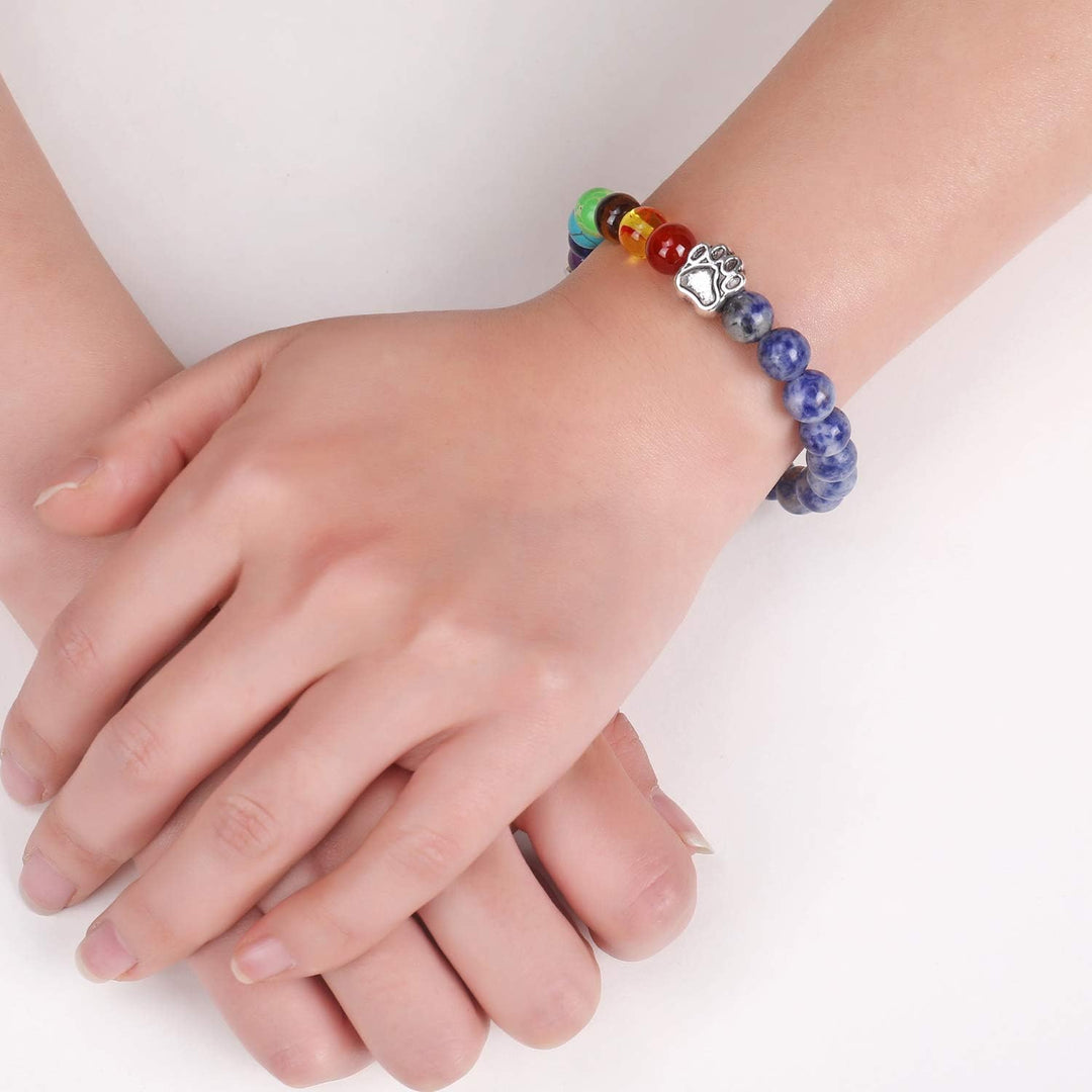 Pamiątkowa bransoletka Rainbow Bridge z koralikami czakr