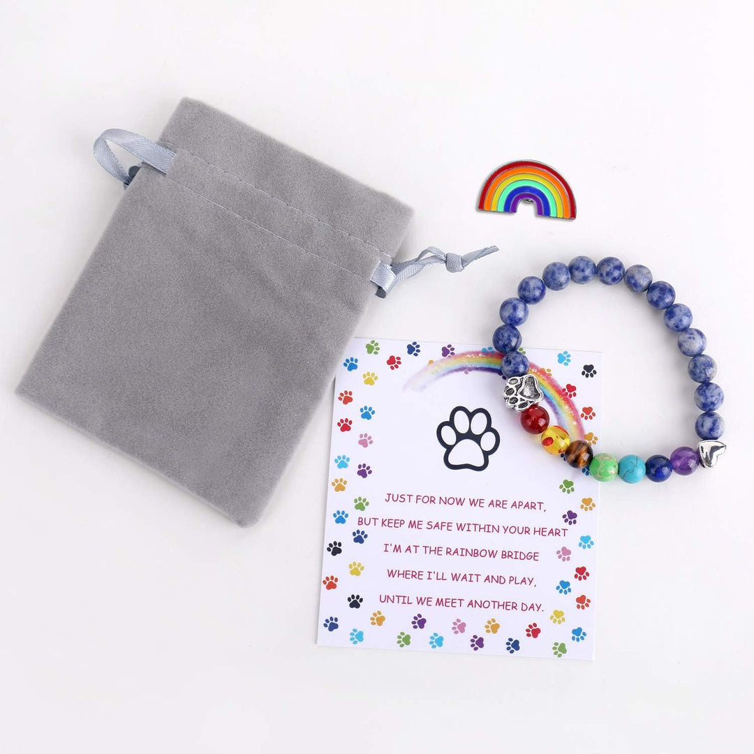 Pamiątkowa bransoletka Rainbow Bridge z koralikami czakr