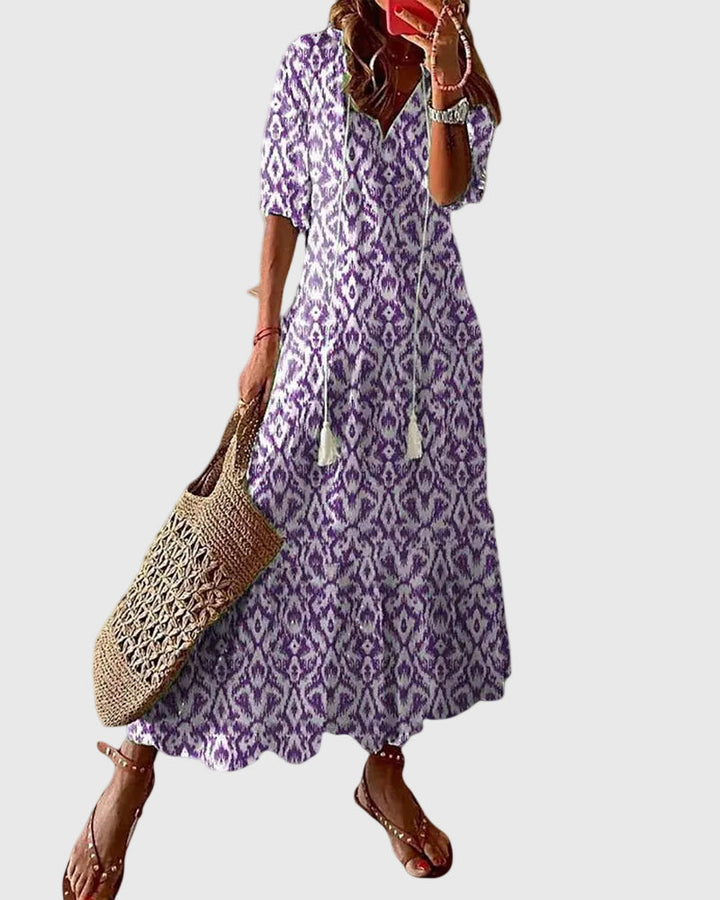 Amalia | Letnia sukienka maxi w stylu boho vintage