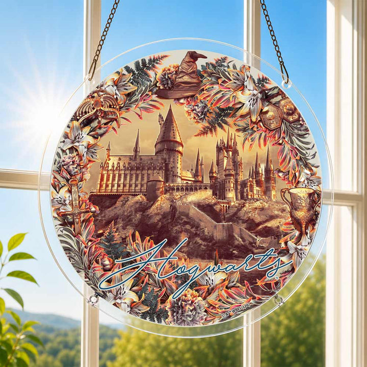 Akrylowy łapacz słońca w formie układanki – Hogwarts Legacy – Współpraca Crafthub