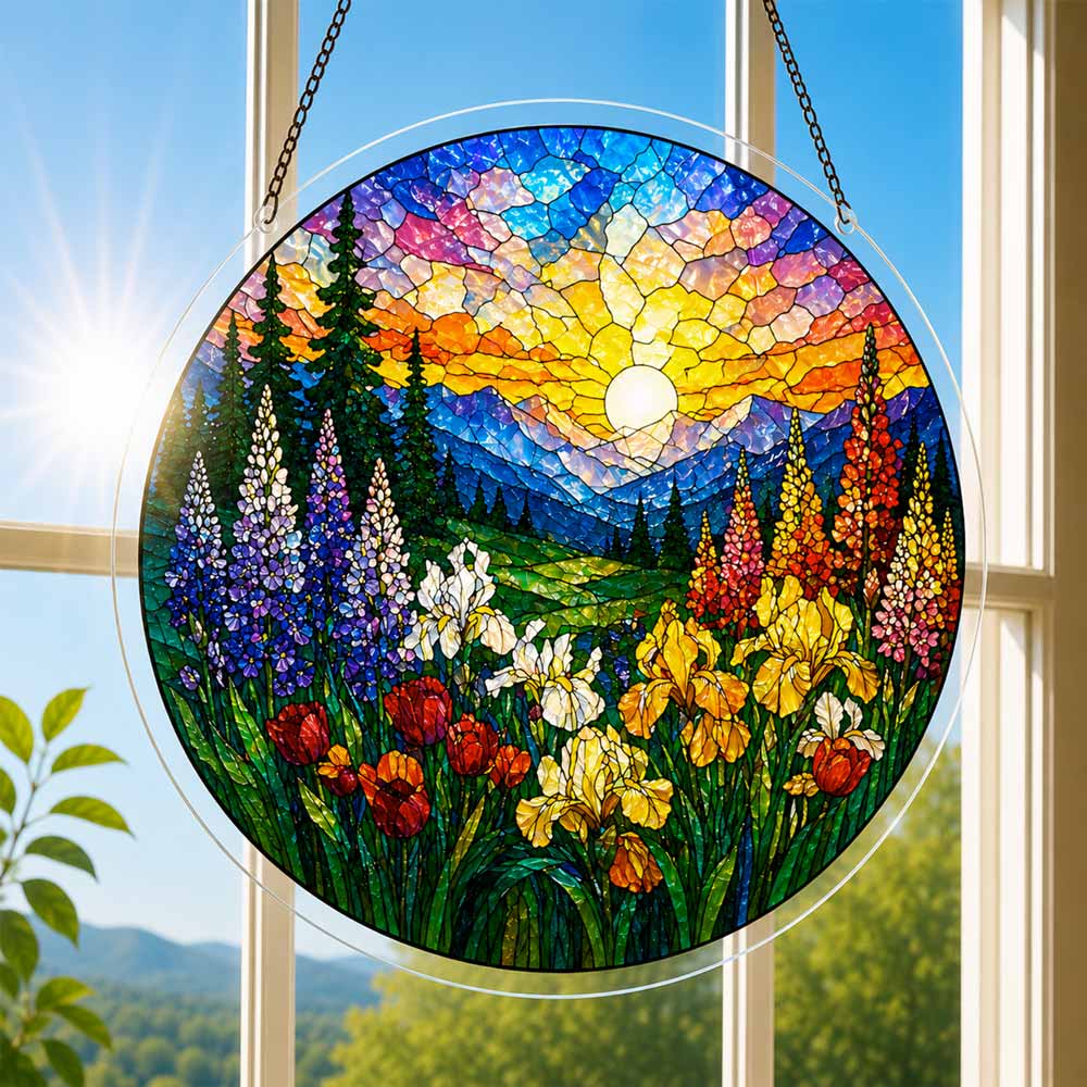 Akrylowy suncatcher w formie układanki - Bloom Valley