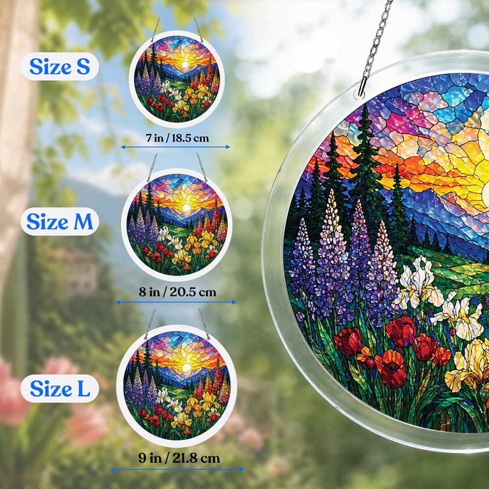 Akrylowy suncatcher w formie układanki - Bloom Valley