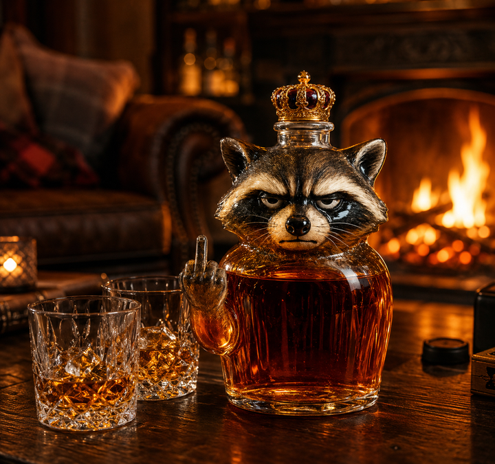 Butelka whisky — Edycja Raccoon Rebelle