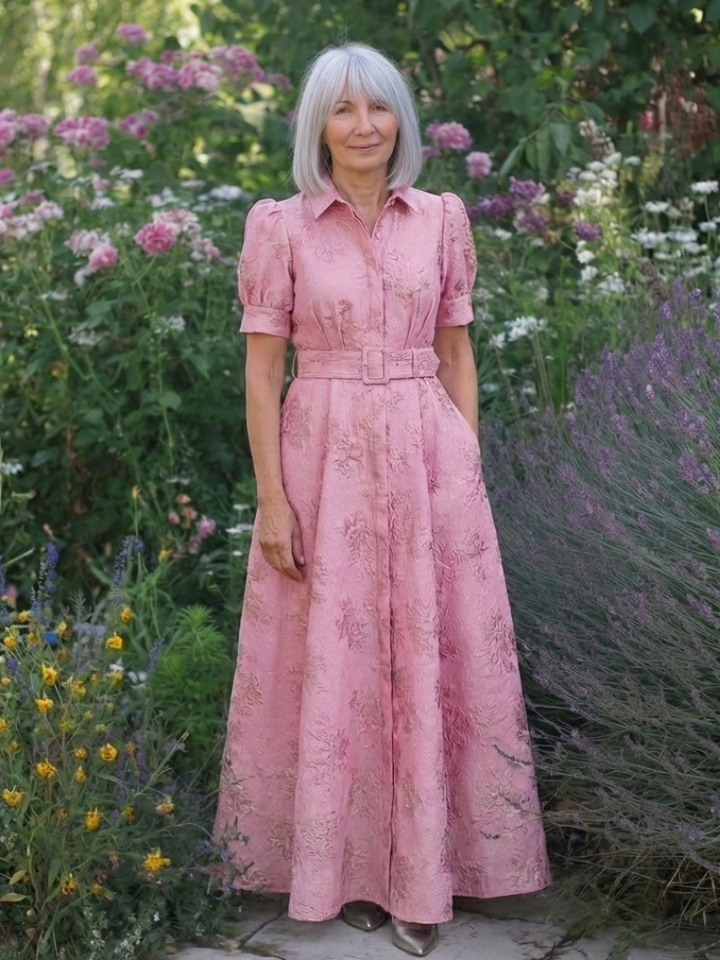 Stella & Grace™ | Sukienka maxi z paskiem w kwiatowy wzór