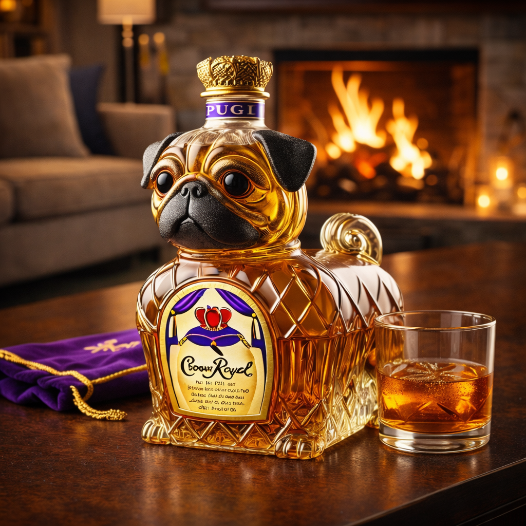 Butelka whisky - Edycja buldoga francuskiego