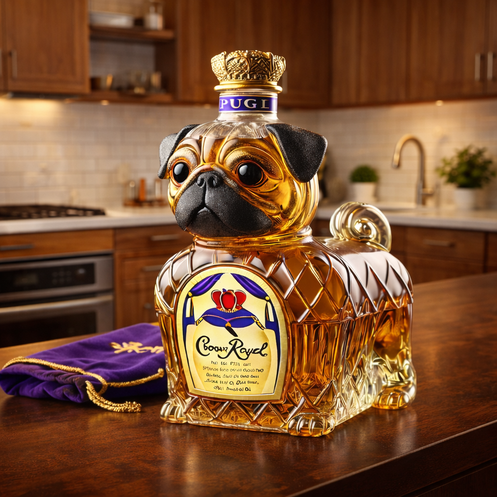 Butelka whisky - Edycja buldoga francuskiego