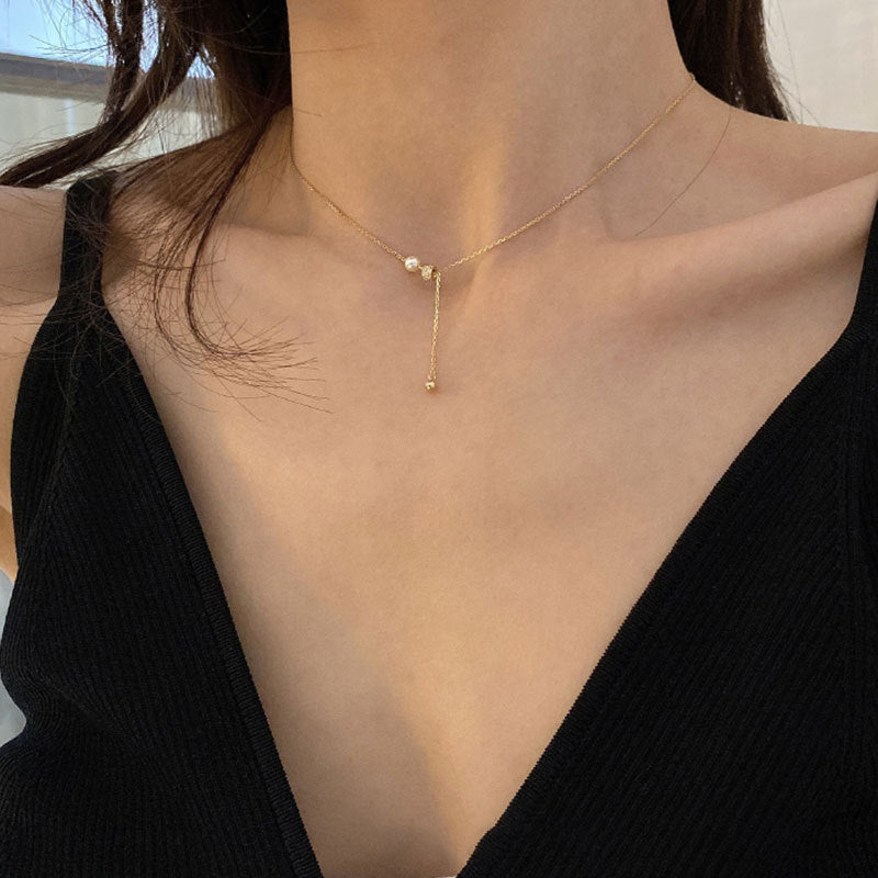Claudia Naszyjnik z Perłą w Kształcie Kropli — Elegancka Perła w Kształcie Łzy