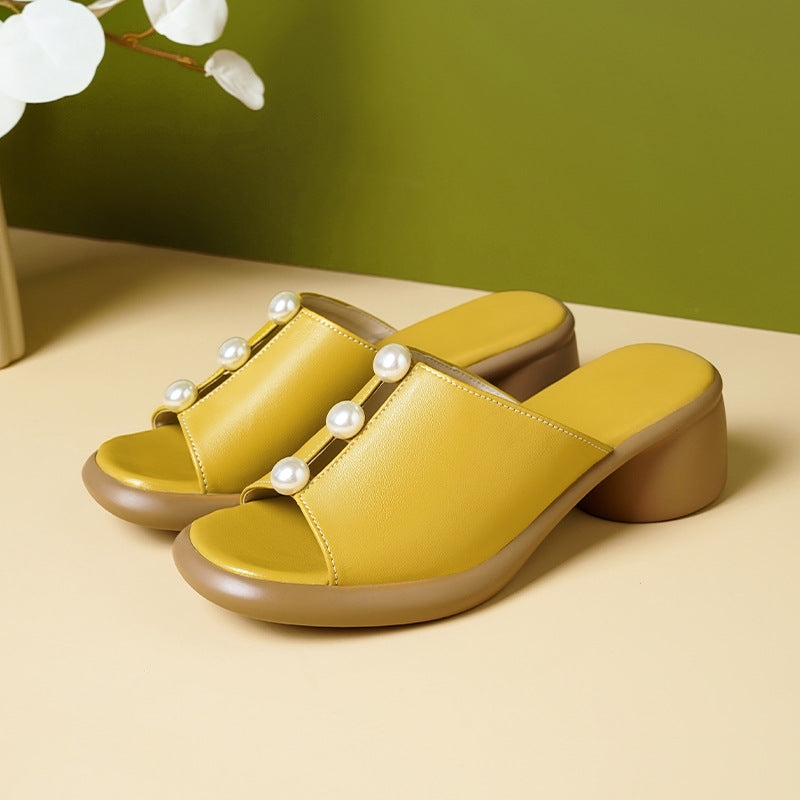 Sienna Pearl sandały slide – Wygoda bez wysiłku i szykowny styl