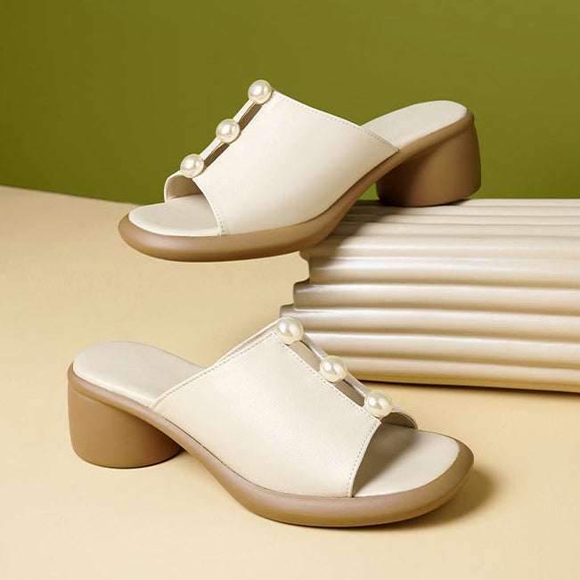 Sienna Pearl sandały slide – Wygoda bez wysiłku i szykowny styl