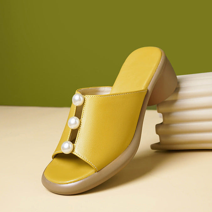 Sienna Pearl sandały slide – Wygoda bez wysiłku i szykowny styl