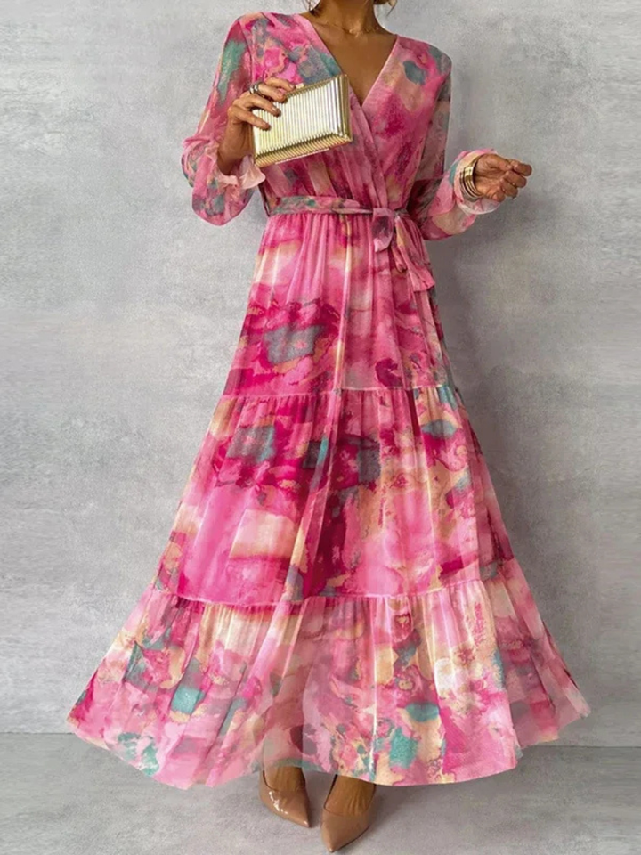Sophie | Wyjątkowa sukienka w kwiaty o eleganckiej sylwetce