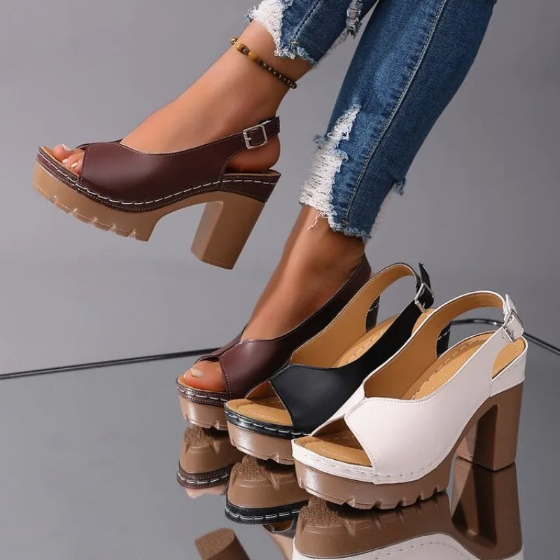 Vivienne Chunky Heels – Stylowe buty na masywnych obcasach na co dzień