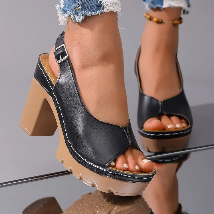 Vivienne Chunky Heels – Stylowe buty na masywnych obcasach na co dzień