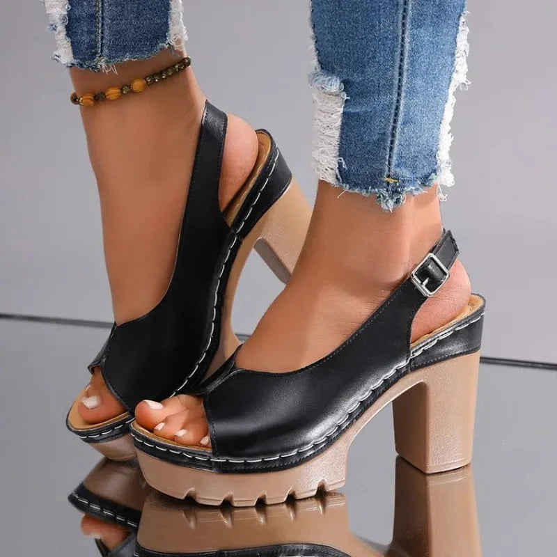 Vivienne Chunky Heels – Stylowe buty na masywnych obcasach na co dzień