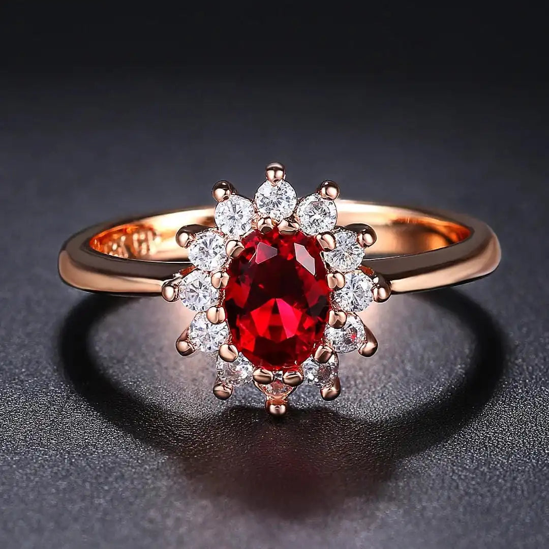 Wyrazisty pierścionek halo Heirloom