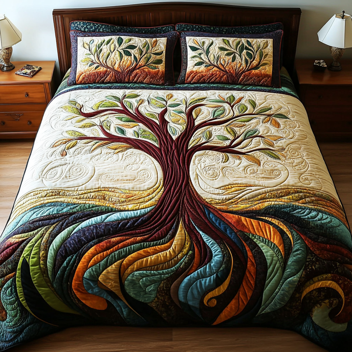 Zestaw pościeli Serenity Tree, 3-częściowy