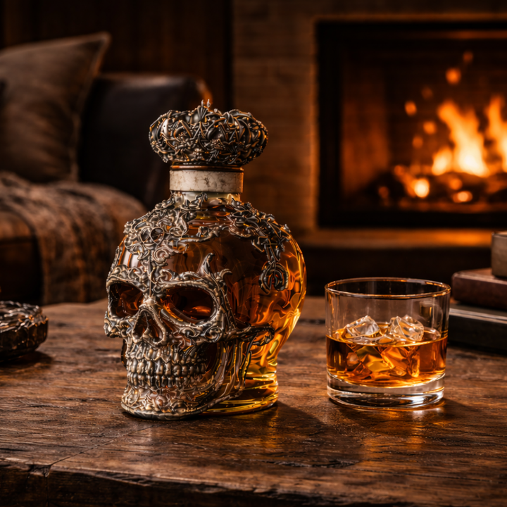 Butelka whisky – edycja czaszek