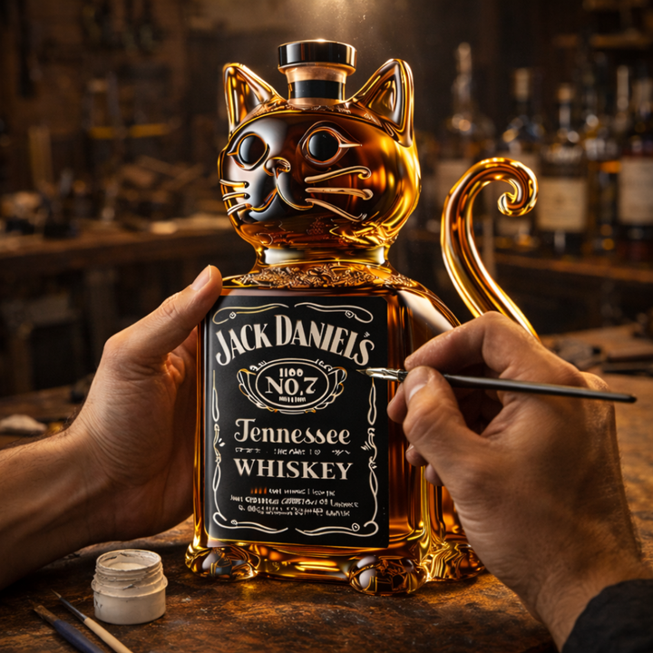 Butelka whisky - edycja kota