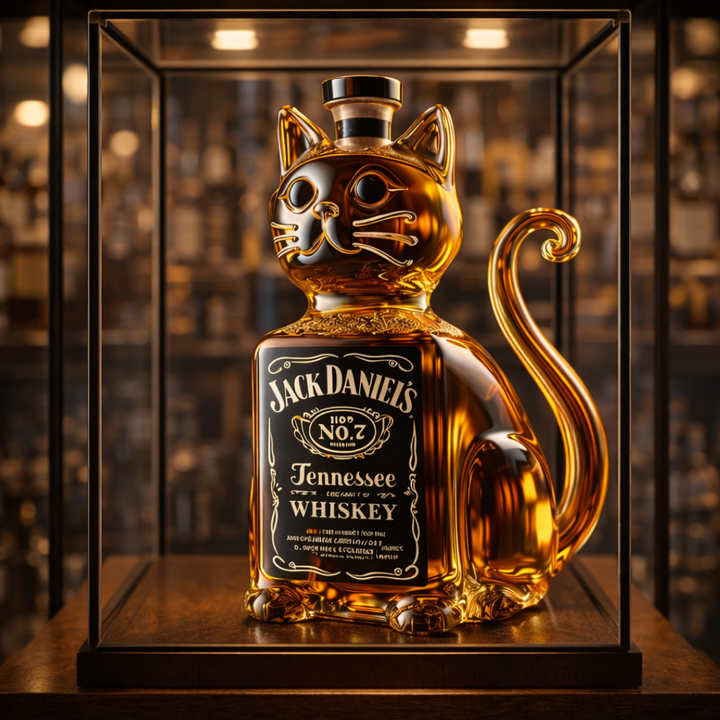 Butelka whisky - edycja kota