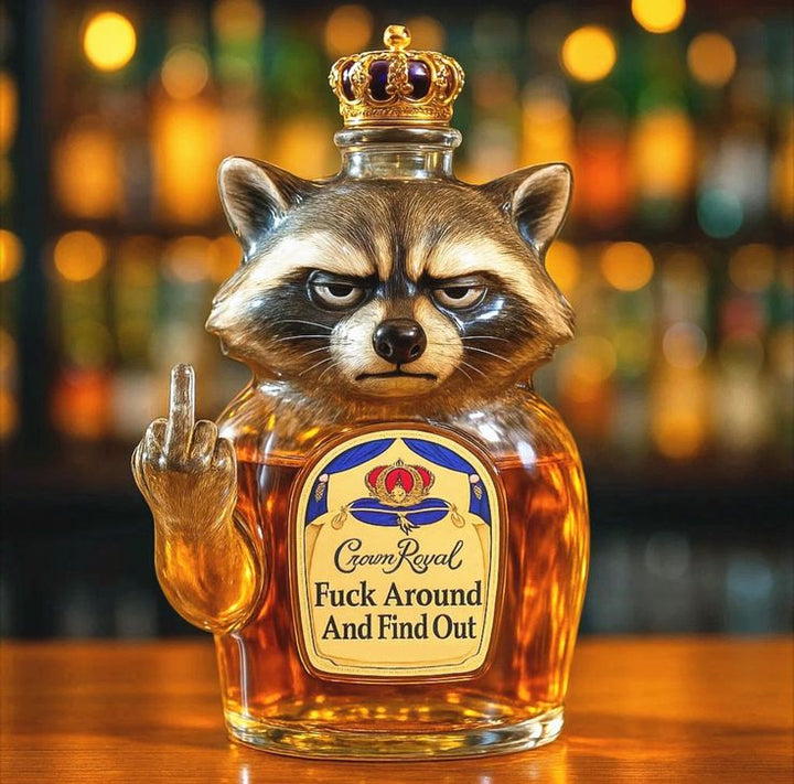 Butelka whisky — Edycja Raccoon Rebelle