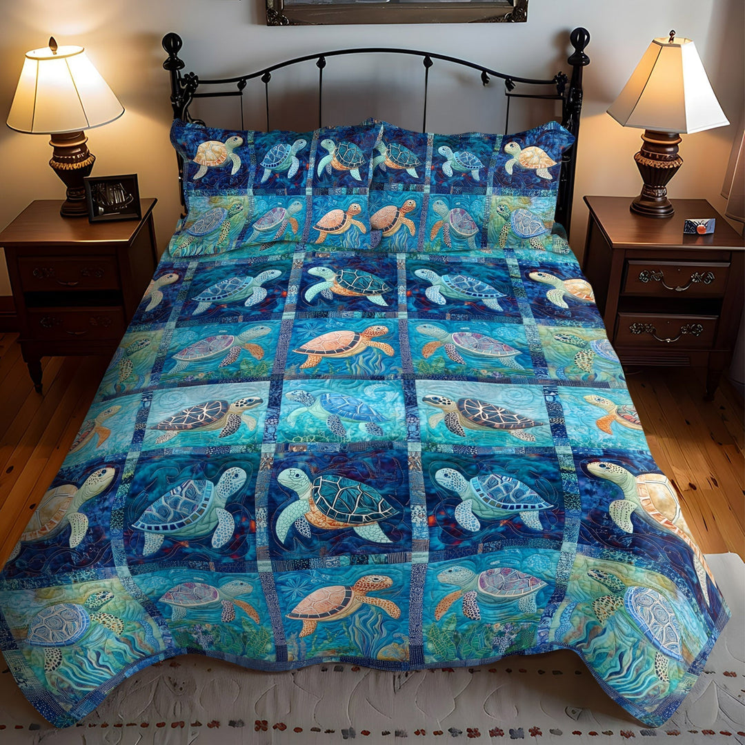 3-częściowy zestaw pościeli Turtle Reef Escape