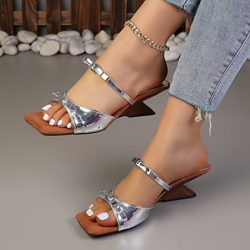 Valentina Buty slingback na obcasie – elegancki akcent w kokardzie