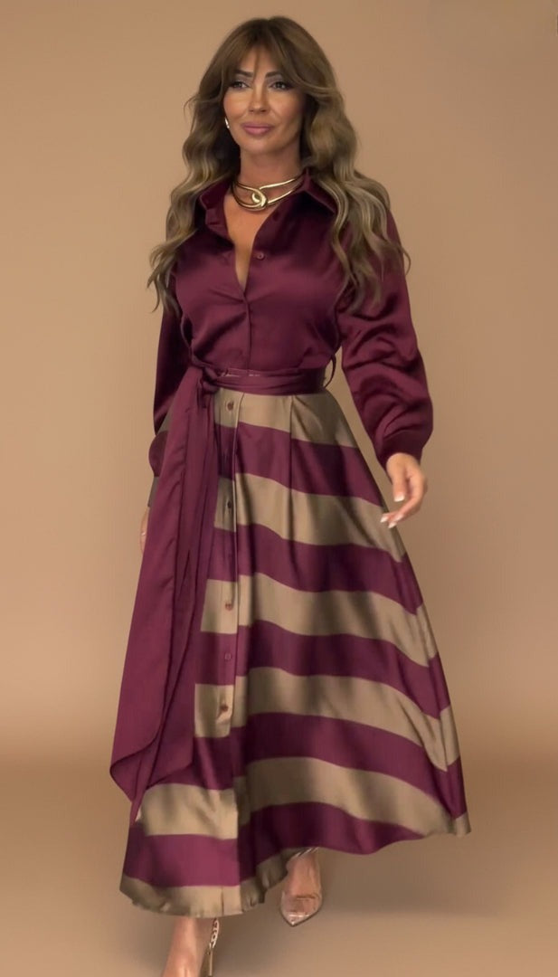 Mila™ | Sukienka maxi w paski
