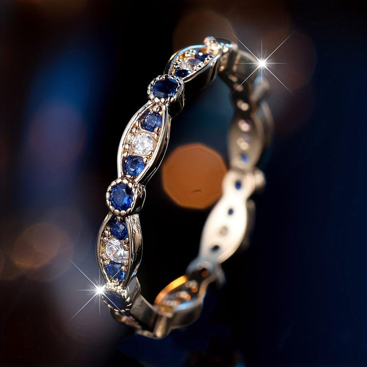 Pierścionek obrączkowy Sapphire Midnight Constellation