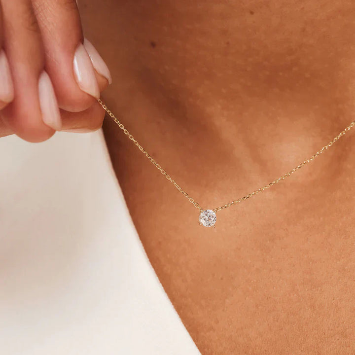 Naszyjnik Cléa Moissanite | Złoto