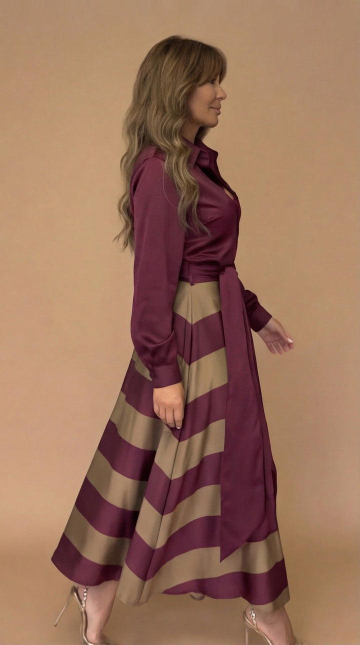 Mila™ | Sukienka maxi w paski