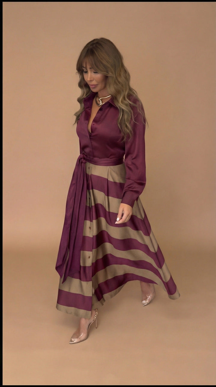 Mila™ | Sukienka maxi w paski