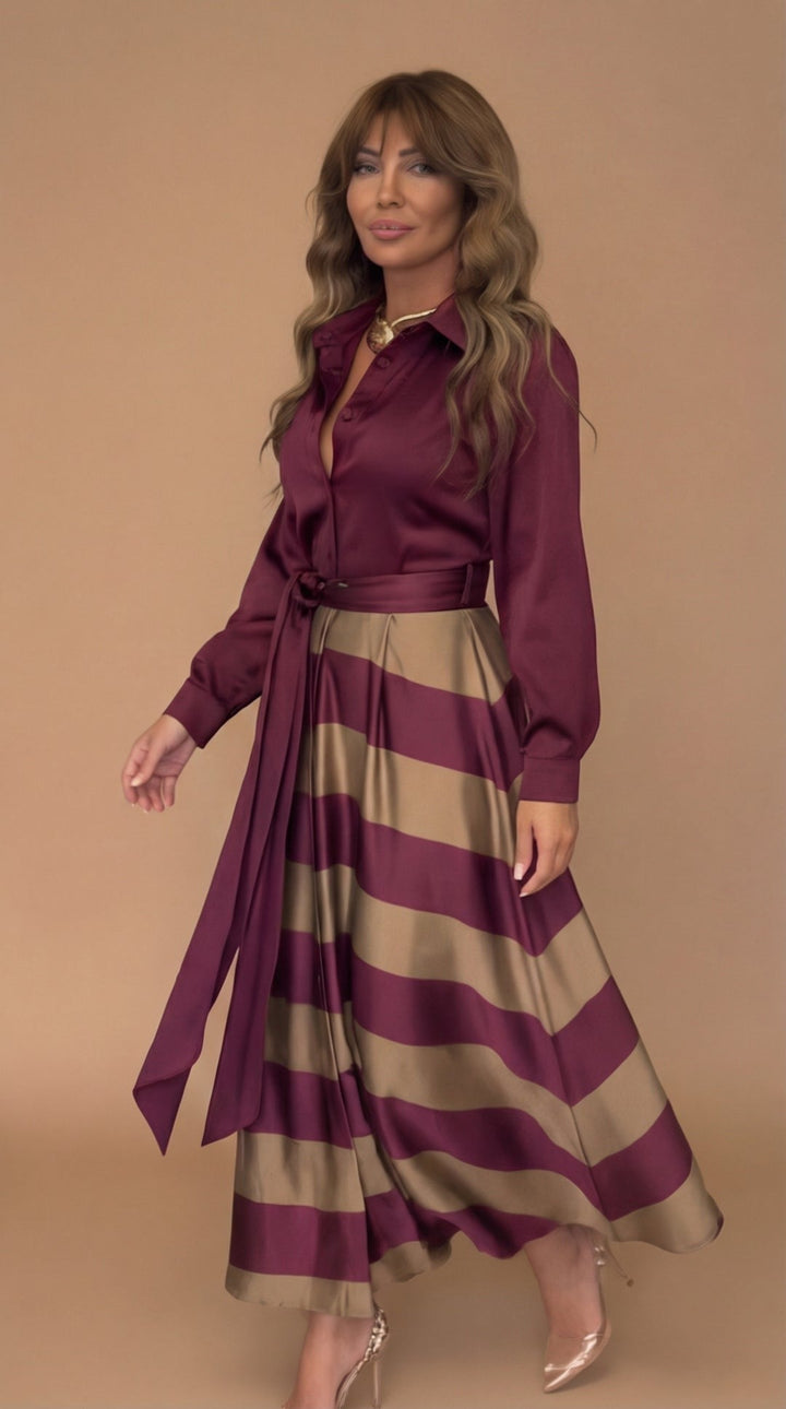 Mila™ | Sukienka maxi w paski