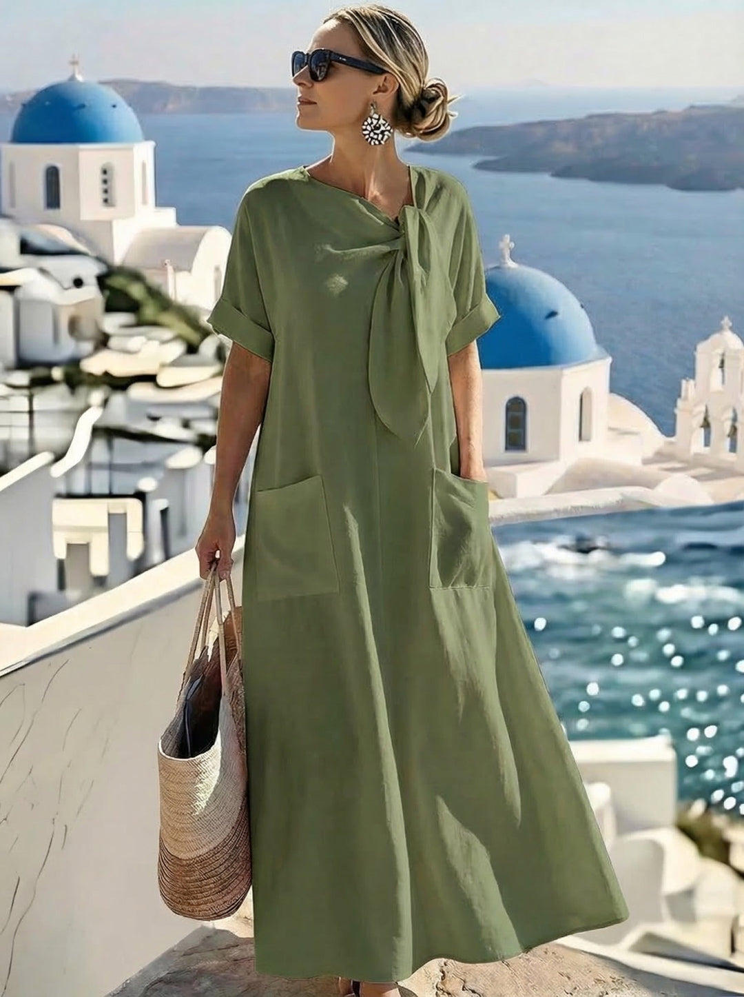 Fleur™ elegancka sukienka z kieszeniami