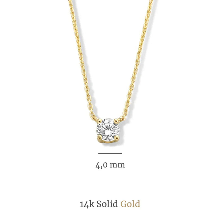 Zestaw Cléa z kamieniem moissanite | Złoto